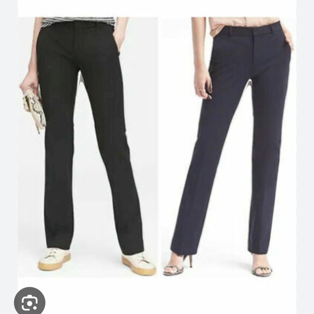Banana Republic Red Straight Leg Pants
